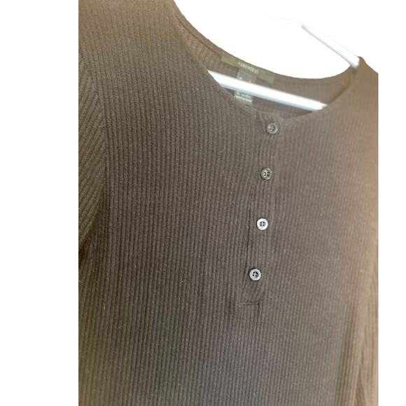 Forever 21 Black Ribbed Bodycon button dress Small - Picture 3 of 4